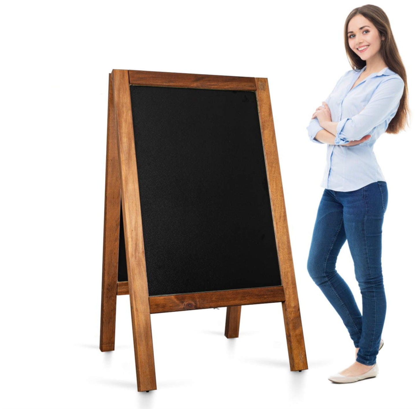 Krétával írható időjárásálló fa megállítótábla | Waterproof Wooden Display