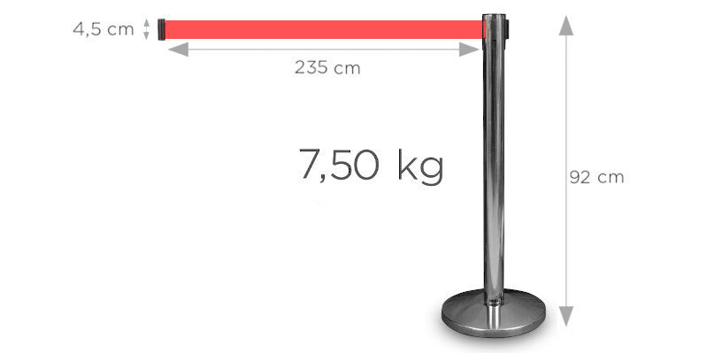 Szalagos kordonoszlop | LineGuard Pro